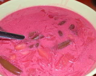 Свекольник с фасолью