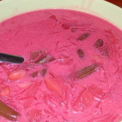 Свекольник с фасолью