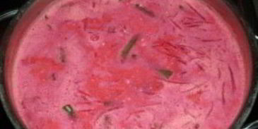 свекольник с фасолью