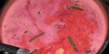 свекольник с фасолью