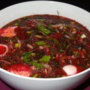 Рецепт Свекольника с рукколой на квасе