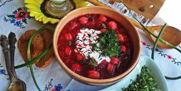 свекольник с сосисками