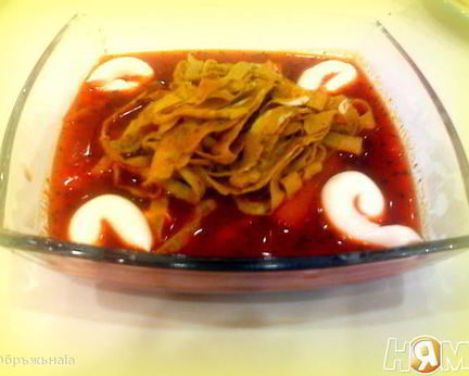 Свекольник с яичной путанкой