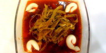 свекольник с яичной путанкой