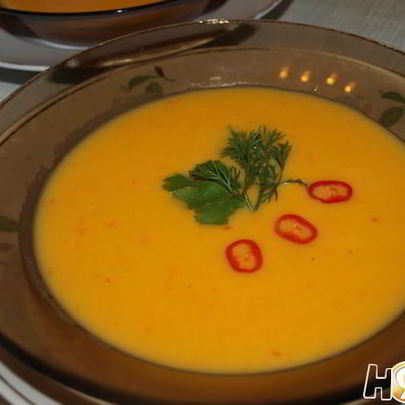 Острый сырный суп с йогуртом