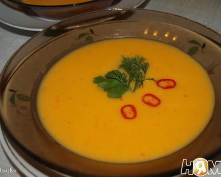 Острый сырный суп с йогуртом