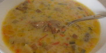 сливочно-сырный суп с шампиньонами