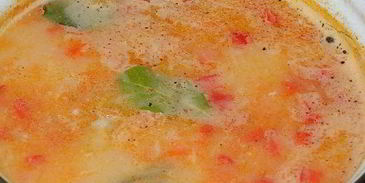 сырно-томатный суп на курином бульоне