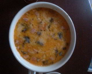 Сырный картофельный суп с морепродуктами