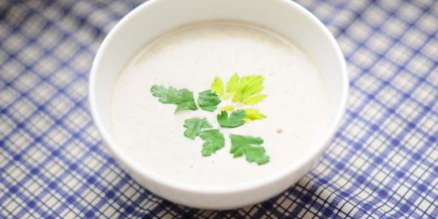 Рецепт сырного крема-супа с грибами и сельдереем