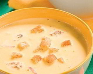 Сырный крем-суп с морепродуктами