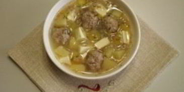 сырный суп с фрикадельками