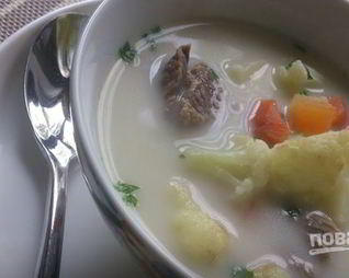 Сырный суп с говядиной