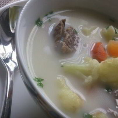 Сырный суп с говядиной