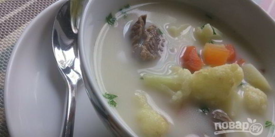 Рецепт сырного супа с говядиной