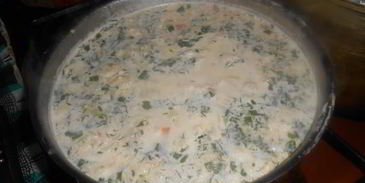 сырный суп с грецким орехом