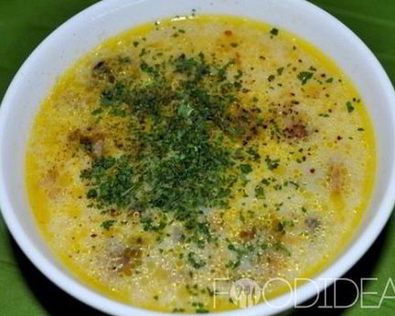 Сырный суп с грибами