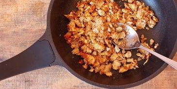 сырный суп с хрустящими морковными отрубями