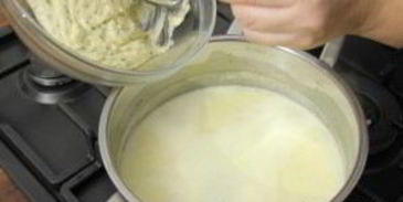 сырный суп с клецками