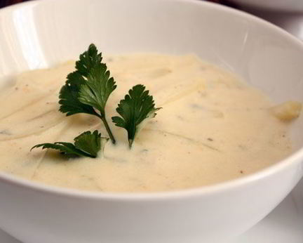 Сырный суп с кольраби