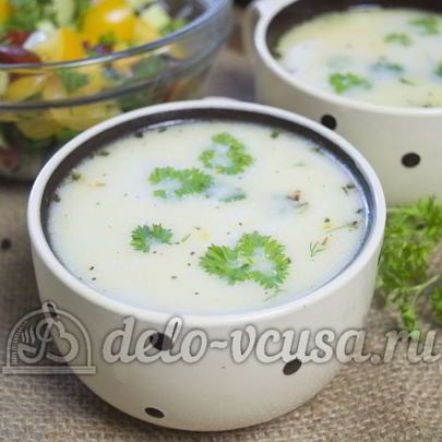 Сырный суп с куриным филе