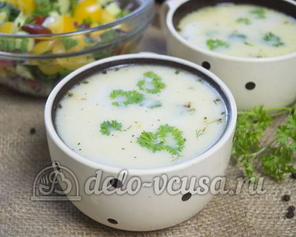 Сырный суп с куриным филе