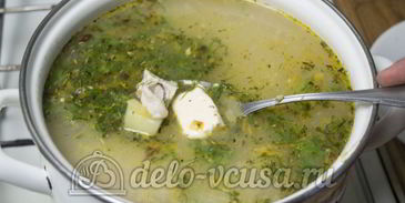 сырный суп с куриным филе