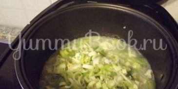 сырный суп с луком пореем в мультиварке