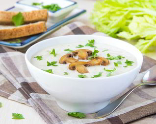 Сырный суп с шампиньонами