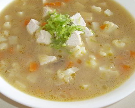 Сырный суп со свининой