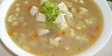 сырный суп со свининой