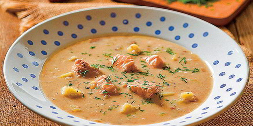 Рецепт карельской ухи из лосося