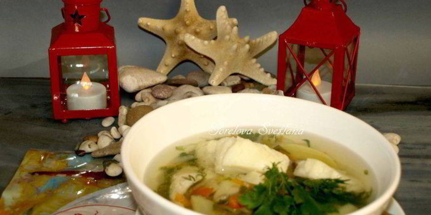 Рецепт хитрой ухи на курином бульоне