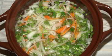 хитрая уха на курином бульоне