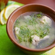 Рецепт Рыбного супа уха из голов семги