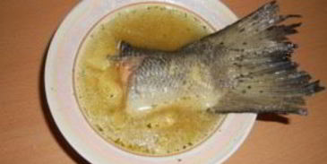 уха из семги с пшеном