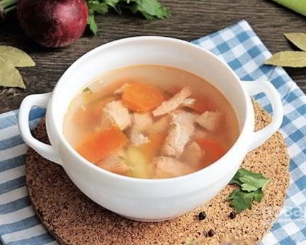 Уха из стейка семги