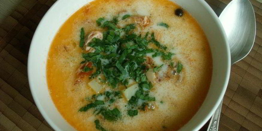 Рецепт ухи по-фински со сливками