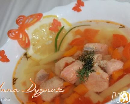 Уха с форелью