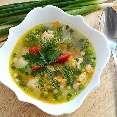Уха с пшеном