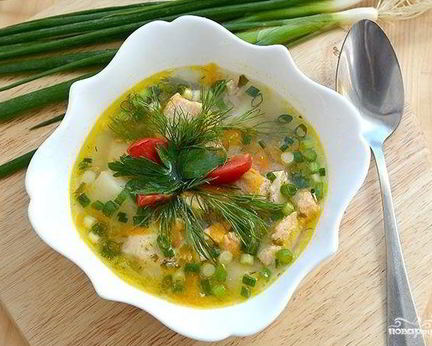 Уха с пшеном