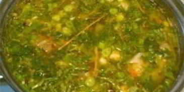 уха с пшеном