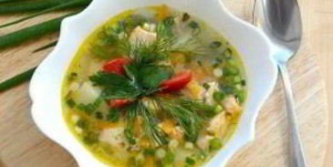 уха с пшеном