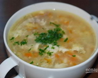 Уха со взбитым яйцом