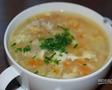 Уха со взбитым яйцом