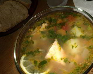 Уха Царская с семгой