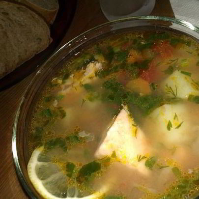 Уха Царская с семгой