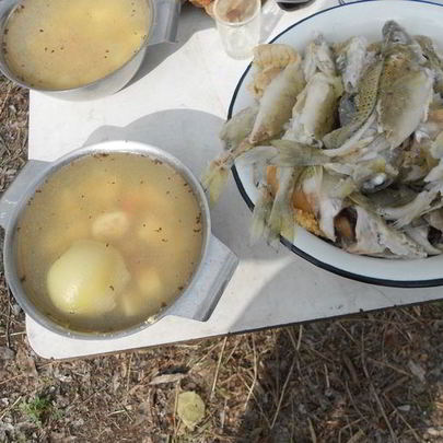 Уха Возле реки