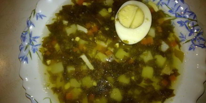 Рецепт вкусного супа щавелевого с яйцом