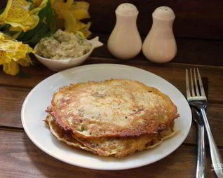 Блинчики из кабачков с грибами